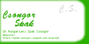 csongor spak business card